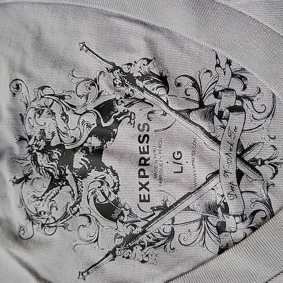 New Express V-Neck Graphic Tee - Picture 2 of 8